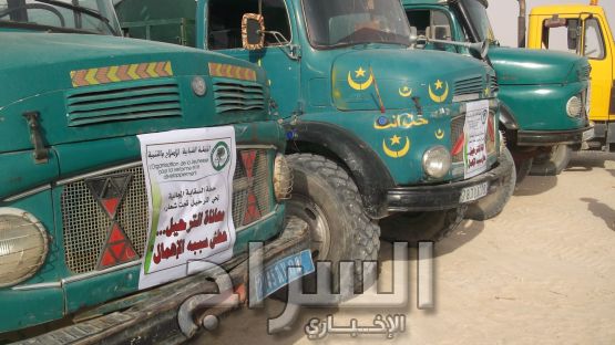 بعض السيارات المؤجرة للحملة 